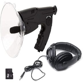 Bird Watching Instrument, Parabolic Microphone Monocular, Long Range Listening Device Up to 300 FT 8X Magnification for Birds Listening