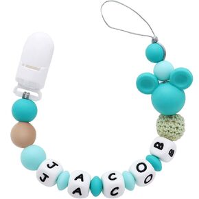 Personalized Stroller Clip with Name (Black)