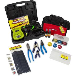 Road Warrior Kit - Sealing Solution - 6 Precision Moulds, 120W Cordless Glue Gun, 50 Sealant Sticks, Mould Release, Wire Cleaner, Connector Crimpers