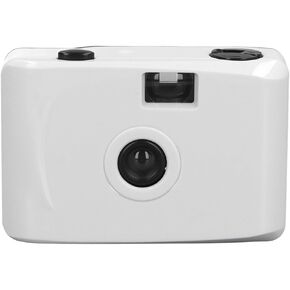 Waterproof Film Camera, ABS 35mm Film Camera Simple Shooting F/9 28MM Lens Retro for Swimming (Black and White)