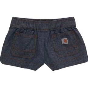 Carhartt Chambray Short Baby Infant, Medium Wash - 6 Month