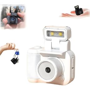 Retroscope Mini Camera, 2025 Retroscope Camera, Retro Scope Camera, Mini Keychain Camera, Mini Digital Camera Keychain with LED Flash Light,(Pink,128GB)
