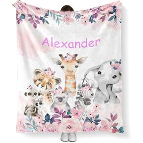 Personalized Baby Blanket for Boys,Custom Baby Blanket with Name