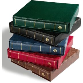 Leuchtturm 303418 Folder with Rotating Bar Perfect DP for Collecting Stamps - Includes Protective Box - Brown