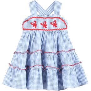 Baby and Girls Seashell Smocked Sundress