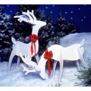 Paper Pattern and Instructions to Build a Holiday Reindeer Yard Art Project