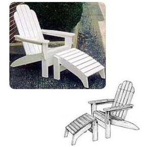 Woodworking Paper Plan To Build Adirondack Folding Chair And Footrest - Material Not Included