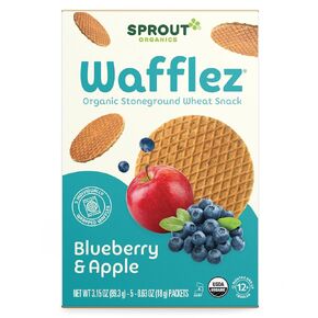 Sprout Organic Wafflez, Blueberry Apple, 0.63 Oz, 5 Ct