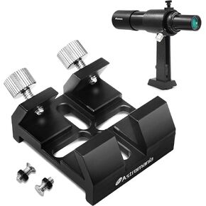Astromania 6x30 Finder Scope, Black - Bundle with - Universal Dovetail Base for Finder Scope