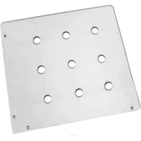 Colini 16 * 12''Transparent Acrylic Dog Hole Router Template Jig for Woodworking - 1/4'' Thick Precision Dog Hole Drilling Guide Board Template for Holding Bench Dogs, Cookies, Holdfasts