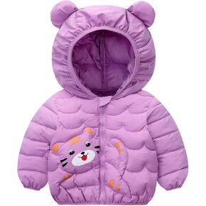 ToddlBy Toddler Kids Baby Boys Girls Winter Down Coats Cute Bear Ears Coats with Hoods Cartoon Fall Winter