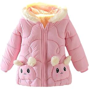 Toddler Kids Baby Boys Girls Long Puffer Down Coat Winter Thick Warm Button Hooded Jacket Outwear