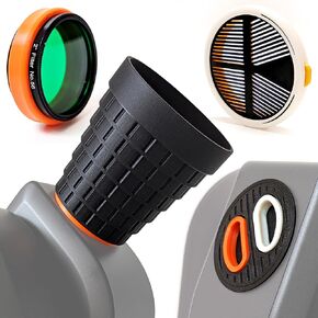 Essential Pro Kit Compatible with Seestar S50 Telescope Accessories: Dew Shield, Dust Cap, Bahtinov Mask, 2'' Filter Holder