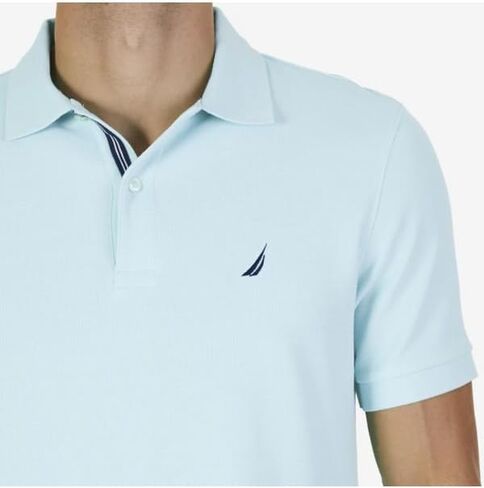Nautica Men's Classic Short Sleeve Solid Performance Deck Polo Shirt in Saudi Arabia
