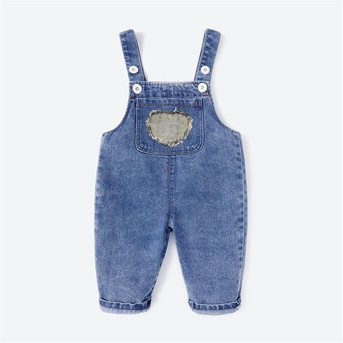 Toddler Cute Hear Print Jeans Girls Streetwear Denim Pants Kids Baggy Loose Wide Leg Trendy Distressed 𝗬2k Clothes in Saudi Arabia