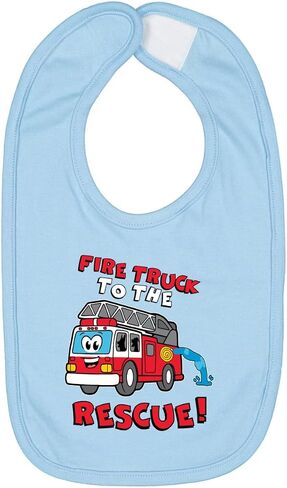 Wild Bobby Fire Truck to the Rescue Funny Cute Humor Infant Premium Jersey Baby Bib in Saudi Arabia