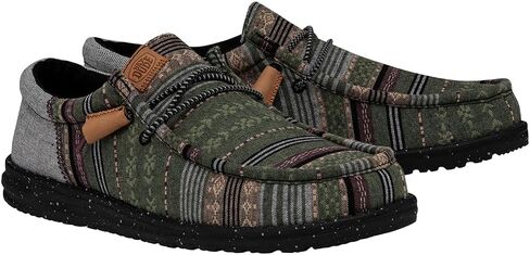 Hey Dude Wally Funk Baja Grey Size 12 | Men's Shoes | Men's Slip On Loafers | Comfortable & Light Weight in Saudi Arabia