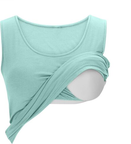 Tank Top with Built in Bra for Women Loose Fit Scoop Neck Sleeveless Workout Athletic Yoga Shirts Summer Basic Tops in Saudi Arabia