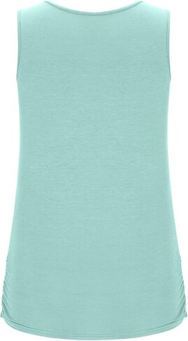 Tank Top with Built in Bra for Women Loose Fit Scoop Neck Sleeveless Workout Athletic Yoga Shirts Summer Basic Tops in Saudi Arabia