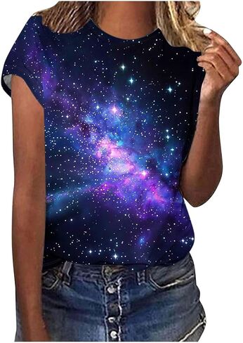 Plus Size Womens Tshirts Graphic Tee Short Sleeve Summer Tunic Tops Causal Loose Shirts Teen Girls Crew Neck Tshirts in Kuwait