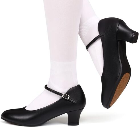 Linodes Economy Pu Leather Leather Strap Character Shoe 2 '' Ballroom Dance Shoes Rubber For Women in Saudi Arabia