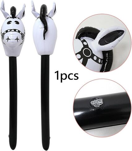 Dynwave Horsehead Stick Toy ، بالون عصا رأس الحصان الجميل ، الديكور الإبداعي لكارتون مرح ، عصا ركوب الخيل للحفلة ، بني in Saudi Arabia