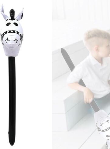 Dynwave Horsehead Stick Toy ، بالون عصا رأس الحصان الجميل ، الديكور الإبداعي لكارتون مرح ، عصا ركوب الخيل للحفلة ، بني in Saudi Arabia