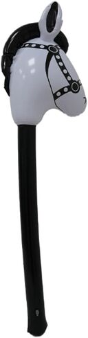 Dynwave Horsehead Stick Toy ، بالون عصا رأس الحصان الجميل ، الديكور الإبداعي لكارتون مرح ، عصا ركوب الخيل للحفلة ، بني in Saudi Arabia