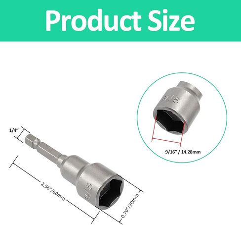 10 PCS Hex Magnetic Power Hex 3/8 بوصة ، مقبس تمديد مغناطيسي لبرنامج تشغيل BET BET ، و SCREAFCH SOCKET DOCK in Kuwait