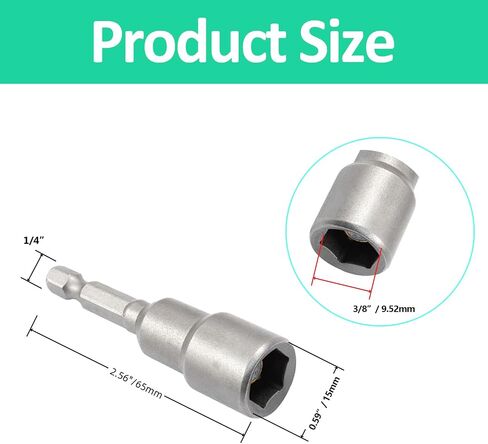 10 PCS Hex Magnetic Power Hex 3/8 بوصة ، مقبس تمديد مغناطيسي لبرنامج تشغيل BET BET ، و SCREAFCH SOCKET DOCK in Kuwait