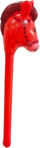 Horse Head Inflatable Toy for Parties, Riding Accessory for Kids, Orange in Saudi Arabia