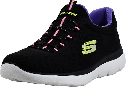 Skechers womens Summits Sneaker, Black, 11 Wide US in Saudi Arabia