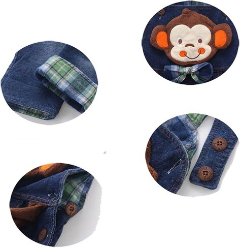 Baby & Toddler Boys Jean Overalls Pants Set in Kuwait