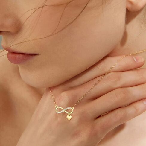 YOAIYOJIA 14K الذهب الصلب قلادة الفراشة للنساء الذهب الأصفر الحقيقي فراشة قلادة قلادة 14KT الذهب فراشة قلادة مع مويسانيتي للنساء قلادة فراشة على شكل وردة 16 "-18" in Kuwait