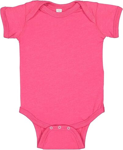 RABBIT SKINS Infant 60/40 Cotton/Polyester Vintage Heathered Jersey Short Sleeve Bodysuit (4405) in Saudi Arabia