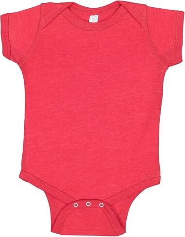 RABBIT SKINS Infant 60/40 Cotton/Polyester Vintage Heathered Jersey Short Sleeve Bodysuit (4405) in Saudi Arabia