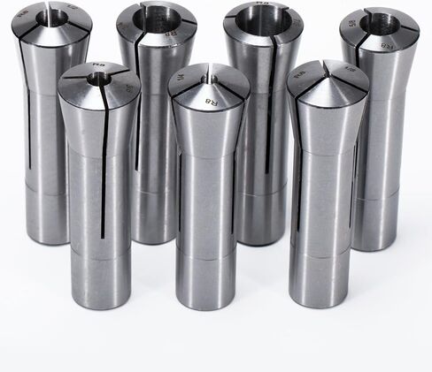 Precision R8 Collet Set, 13pcs, 1/8" to 7/8" Carbon Steel, Mill Collet Set, 0.0006" TIR, 7/16"-20 Thread, for Milling & Mill Chuck Holder in Saudi Arabia
