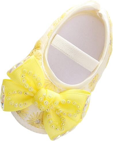 0 to 18 Months Baby Toddler First Walking Non-Skid Shoes Fashion Soft Sole Pearl Dress Flower Princess Shoes in Saudi Arabia