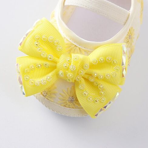 0 to 18 Months Baby Toddler First Walking Non-Skid Shoes Fashion Soft Sole Pearl Dress Flower Princess Shoes in Saudi Arabia