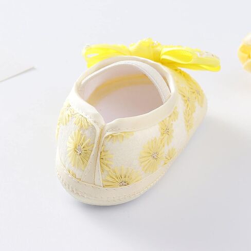 0 to 18 Months Baby Toddler First Walking Non-Skid Shoes Fashion Soft Sole Pearl Dress Flower Princess Shoes in Saudi Arabia