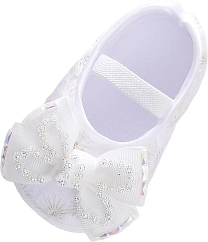 0 to 18 Months Baby Toddler First Walking Non-Skid Shoes Fashion Soft Sole Pearl Dress Flower Princess Shoes in Saudi Arabia