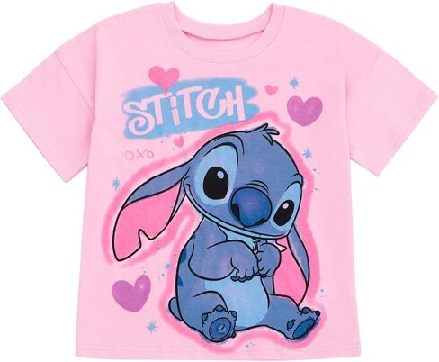 Disney Minnie Mouse Toddler Girls T-Shirt and Chambray Shorts Outfit Set Orange/Blue 4T in Saudi Arabia