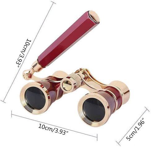 Binocular Glasses Metal Theater Glasses Binocular Concert Portable Compact Lightweight with Handle in Kuwait