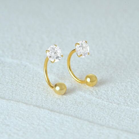 SILBERTALE Daith Rook Earrings Sterling Silver Cartilage Earring Stud Tragus Piercing Eyebrow Rings Petite Belly Ring Curved Barbell Body Piercing 5/16'' in Kuwait