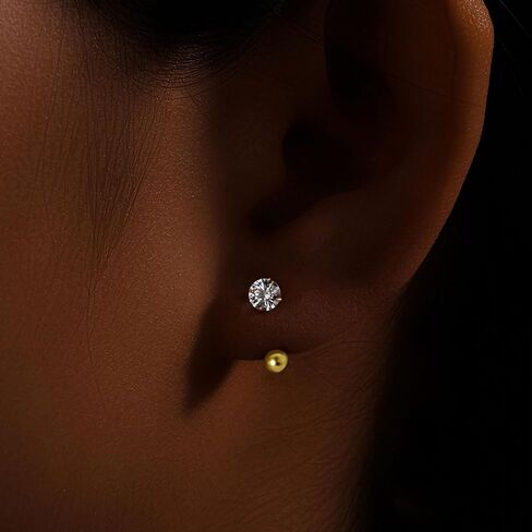 SILBERTALE Daith Rook Earrings Sterling Silver Cartilage Earring Stud Tragus Piercing Eyebrow Rings Petite Belly Ring Curved Barbell Body Piercing 5/16'' in Kuwait