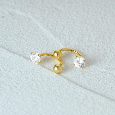 SILBERTALE Daith Rook Earrings Sterling Silver Cartilage Earring Stud Tragus Piercing Eyebrow Rings Petite Belly Ring Curved Barbell Body Piercing 5/16'' in Kuwait