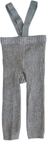 Toddler Baby Girls Basic High Waist Footless Ankle Tights Leggings Pants Ribbed Knit Suspender Pantyhose in Saudi Arabia