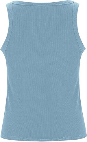 Ribbed Tank Tops for Women with Built in Bra Racerback Sleeveless Camisole Crewneck Slim Fit Chest Pad Tanks in Saudi Arabia