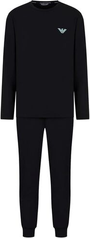 Emporio Armani Men's Megalogo Comfort Fit Long Sleeve Pajama Set in Saudi Arabia