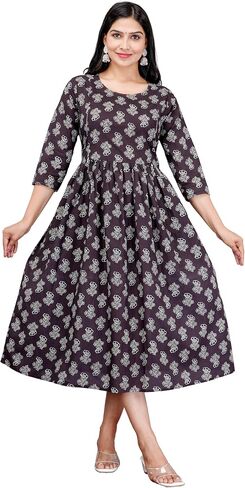 Women Maternity Kurtas Traditional Indian Tunic Tops for Pregnant women Ethnic Wear Breastfeeding Dress Both side Zipper in Saudi Arabia